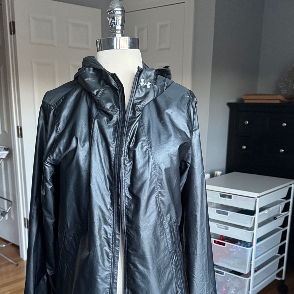 Under Armour Shiny Black Hooded Jacket